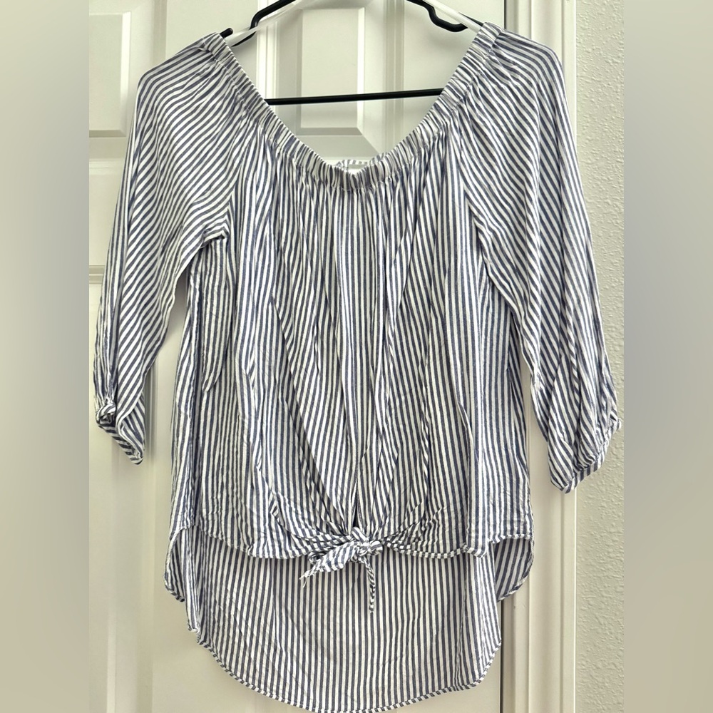 White And Blue Mahina High-Low Top